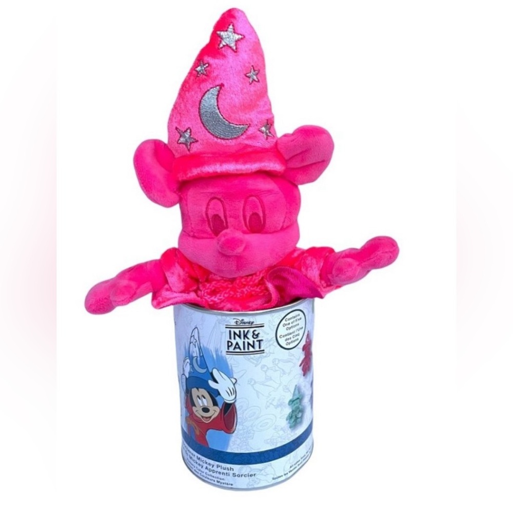 Disney Ink and Paint Series 2 Pink Sorcerer Mickey Mouse Plush